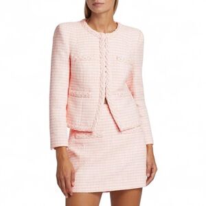 NWT Veronica Beard Pink Tweed Suit (jacket size 14 skirt Size 16)